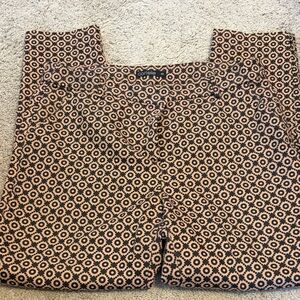 Women’s Geometric Patterned Pants - Black and Tan